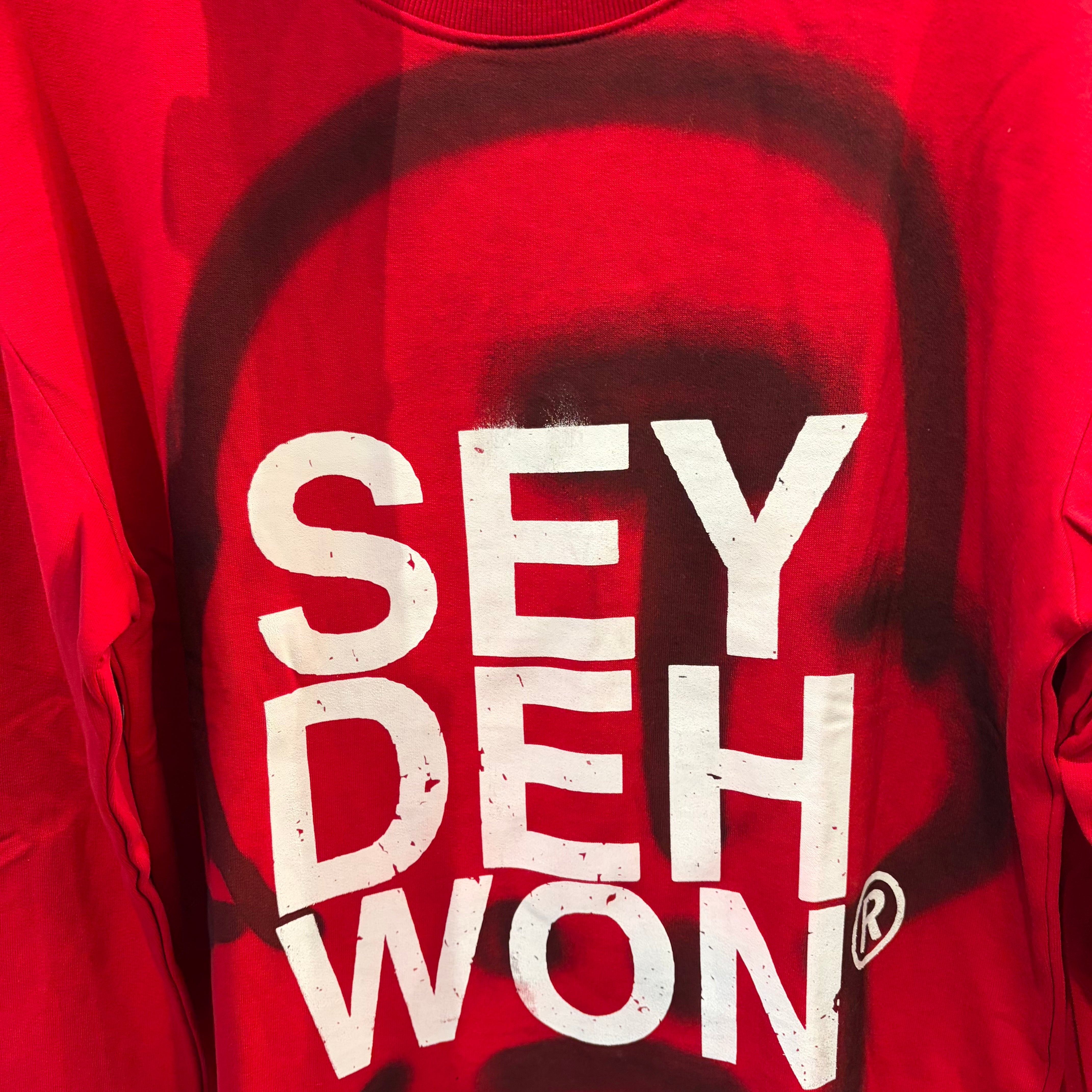 SEYDEHWON RED ART CREW NECK (X-LARGE)