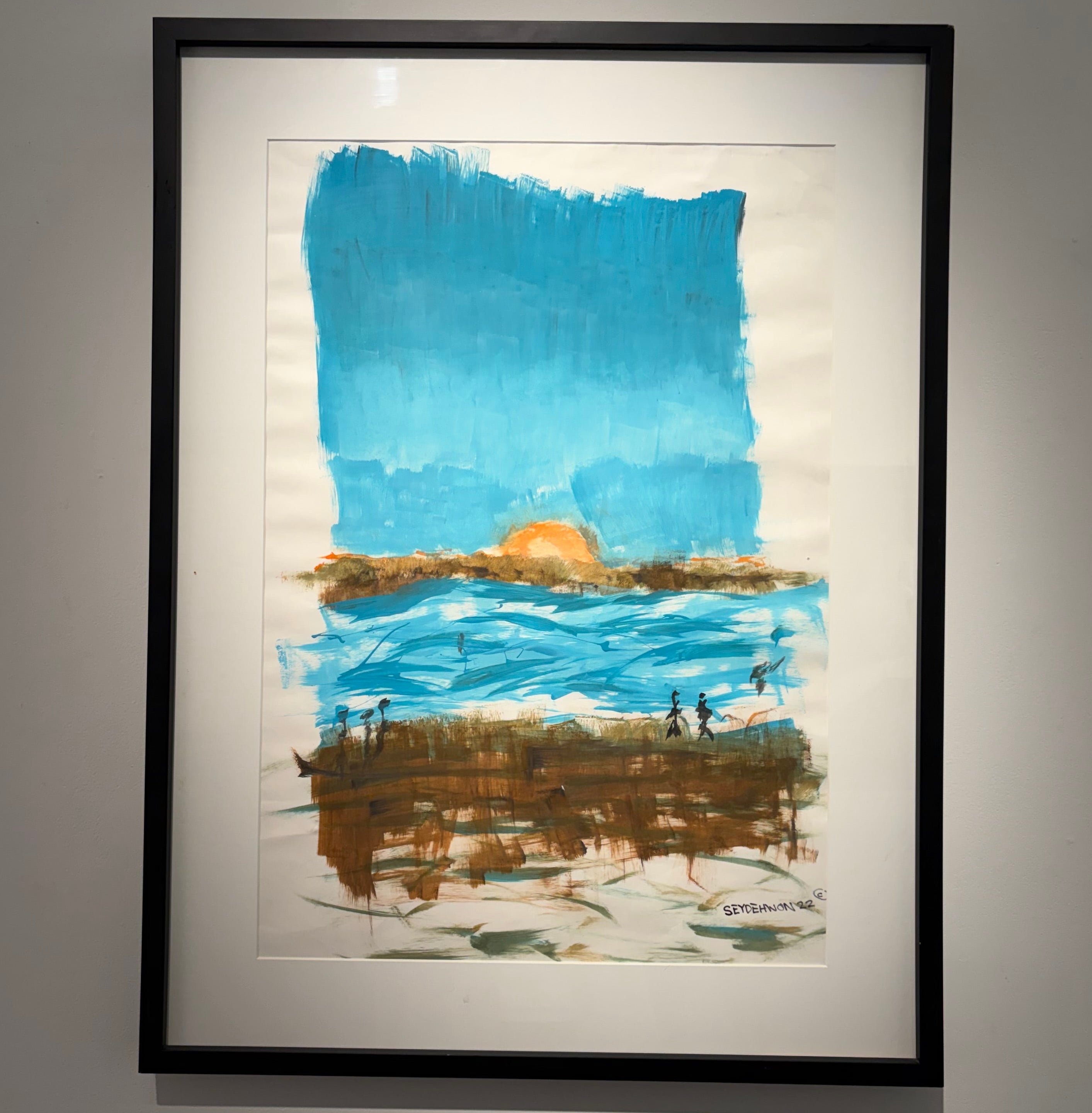 Sunset On The Beach (framed)