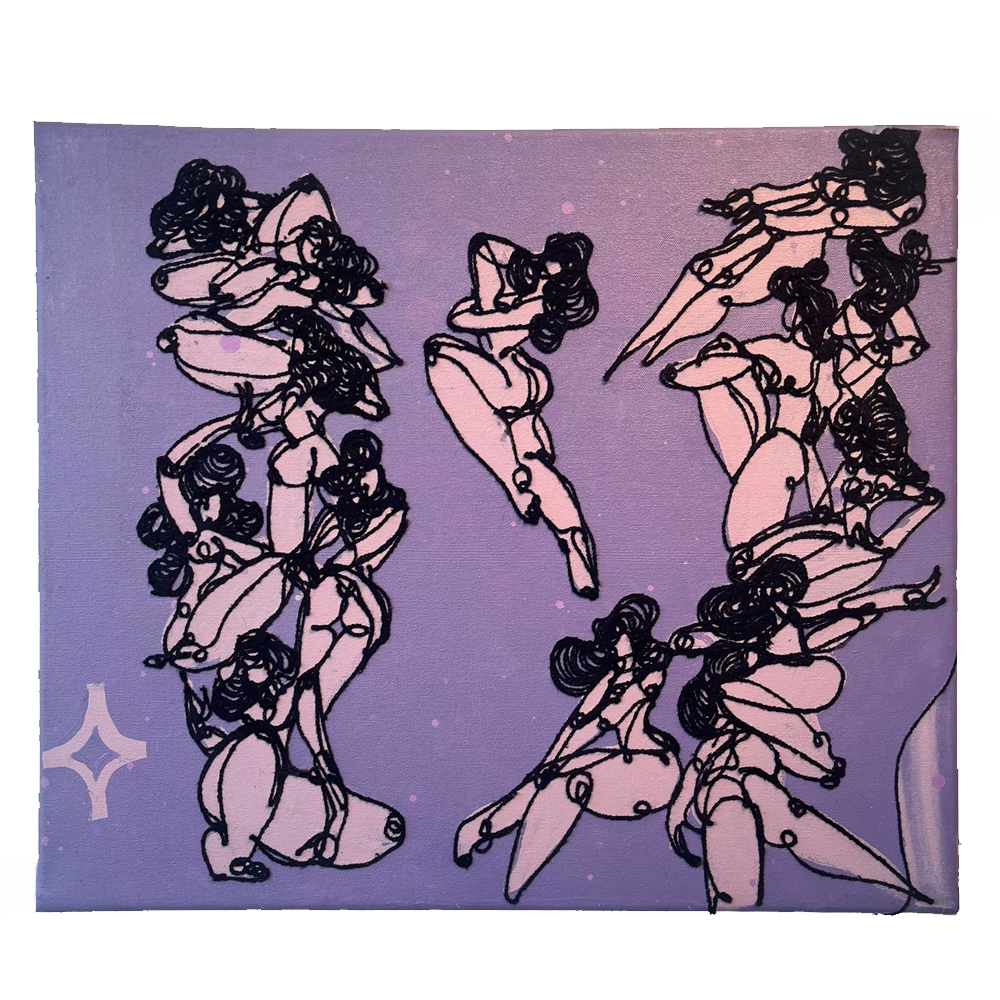 Lilac on Purple (Figure Study)