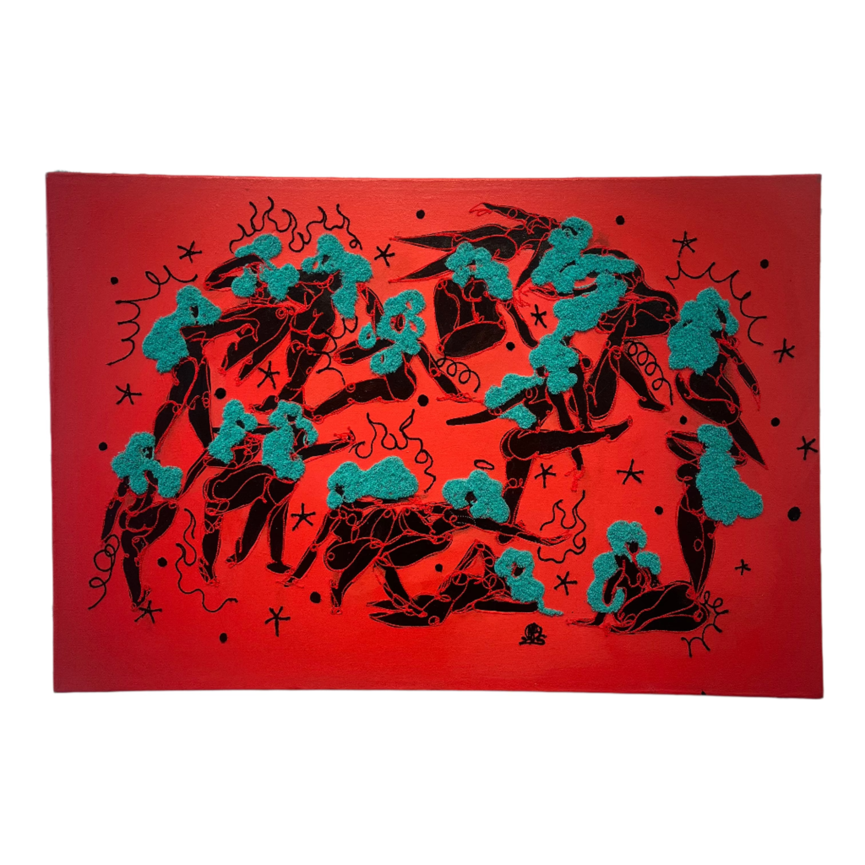 Black on Intrigue Figure (Chenille Study)