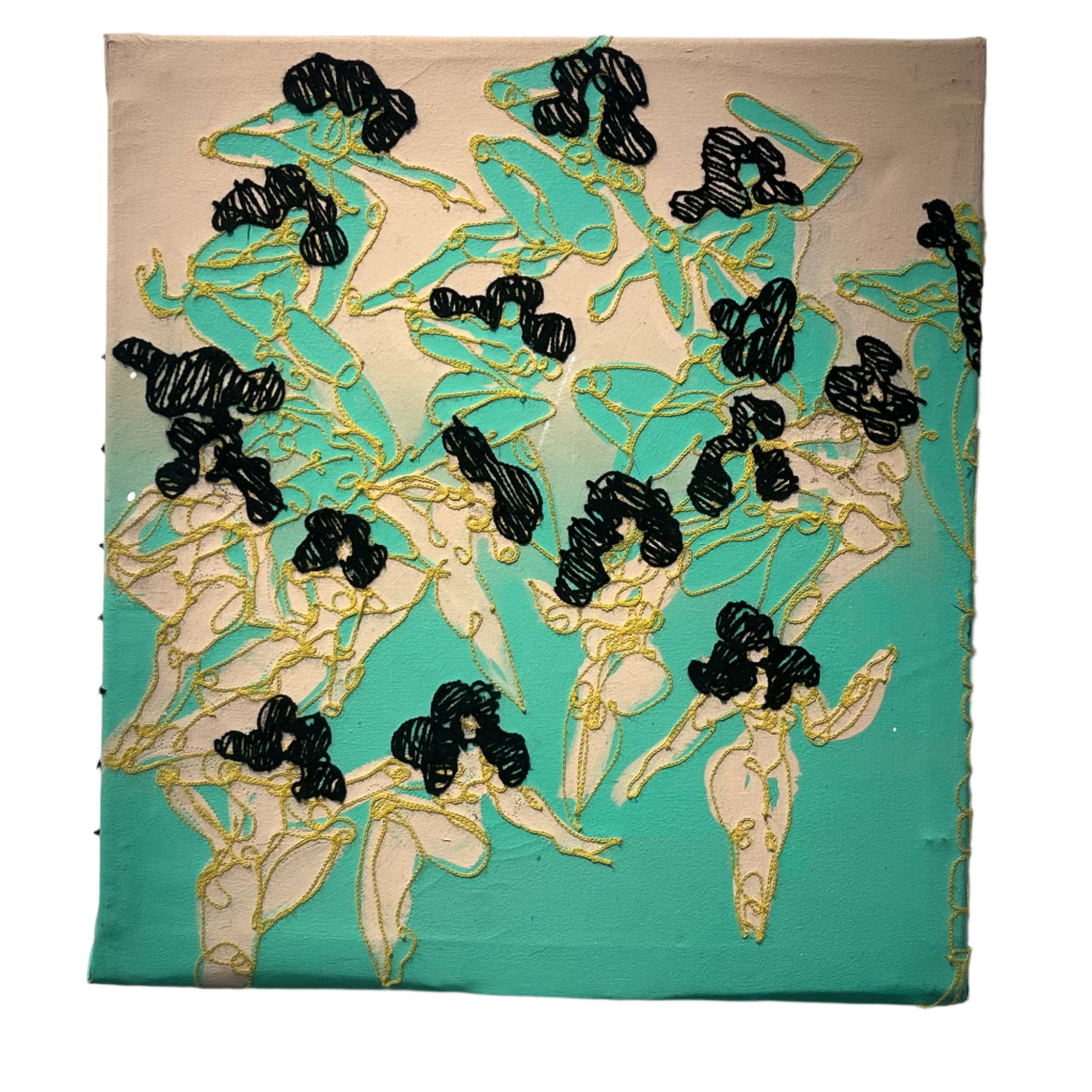 Beige & Teal (Figure Shift, Figure Study)