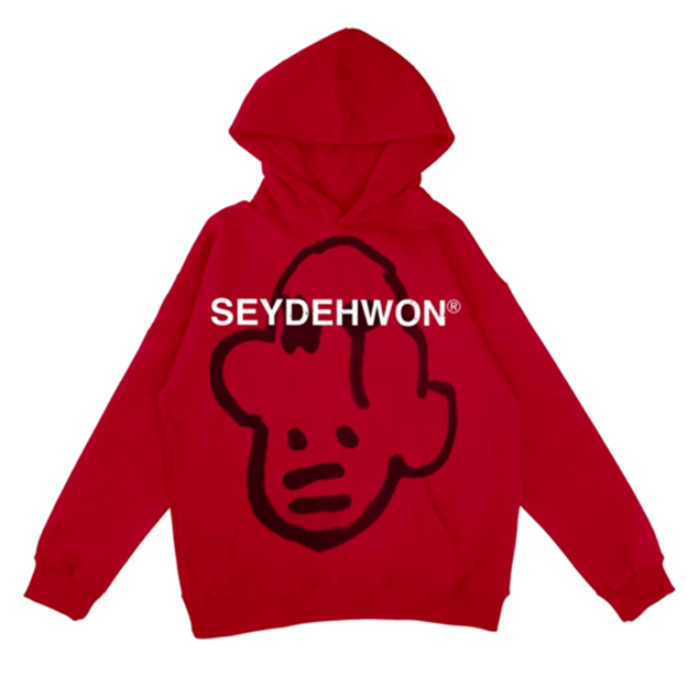SEYDEHWON RED ART HOODIE X-LARGE