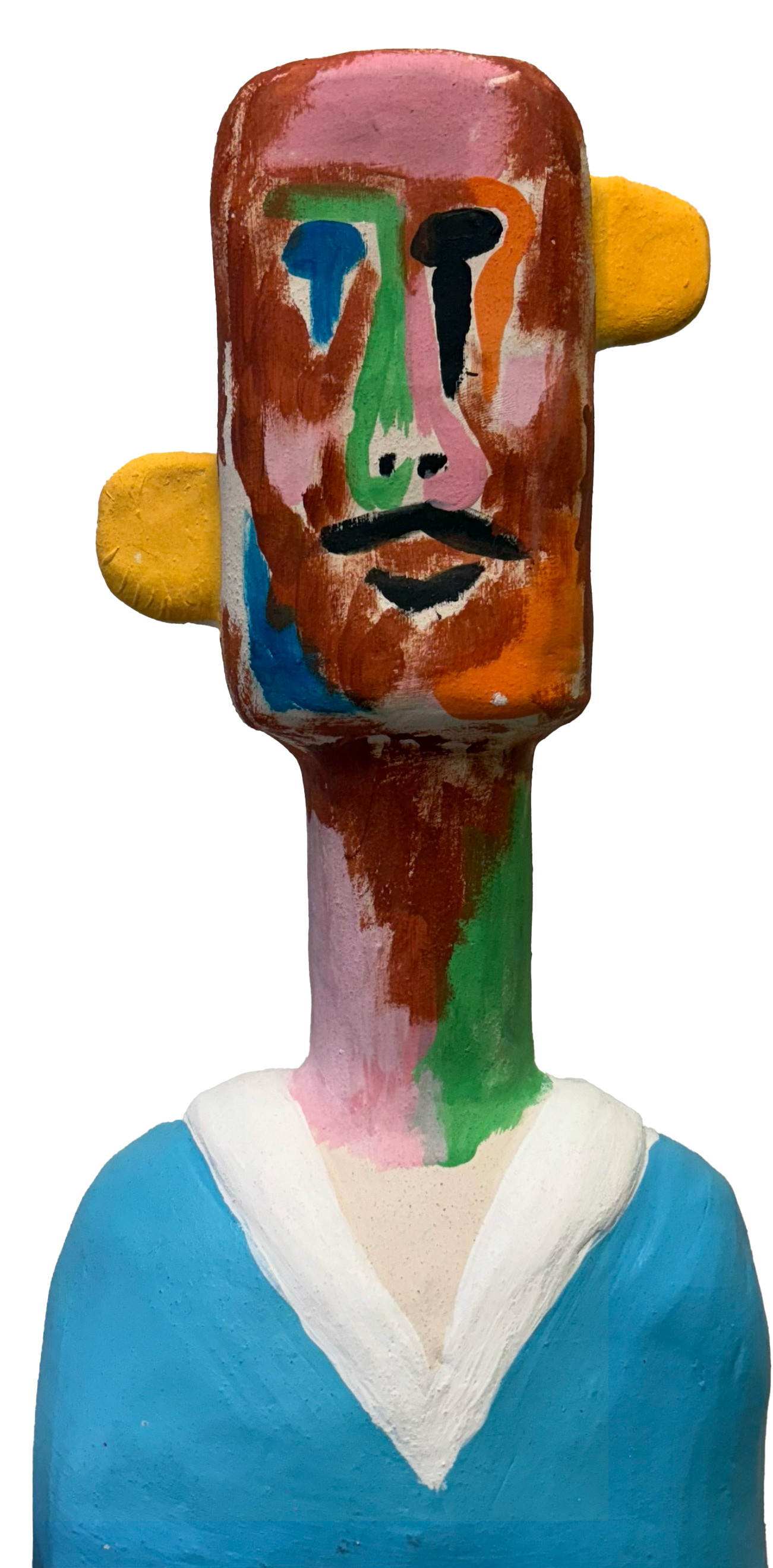 The Head Clay Sculpture