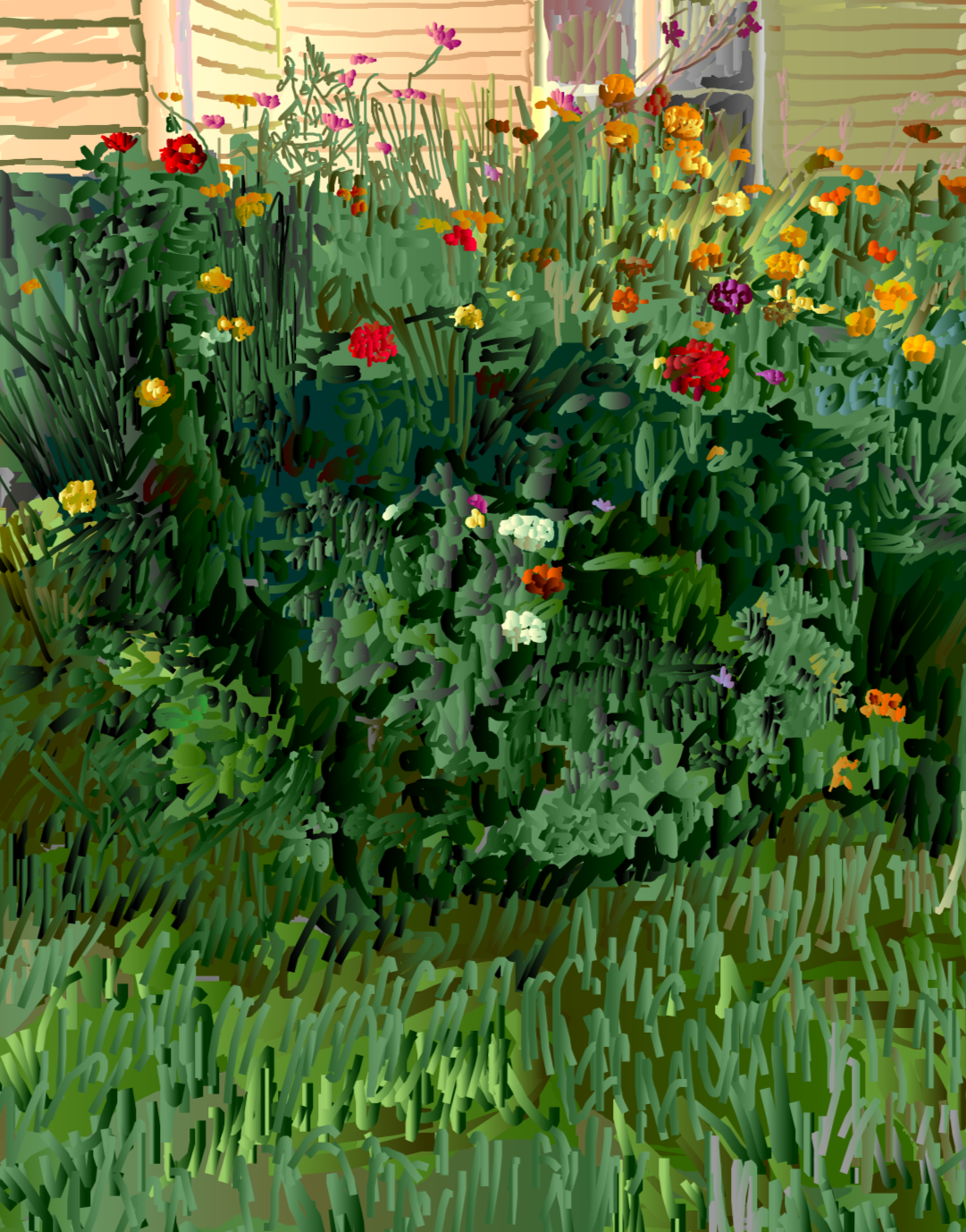Wild Flowers in Yard (Print)
