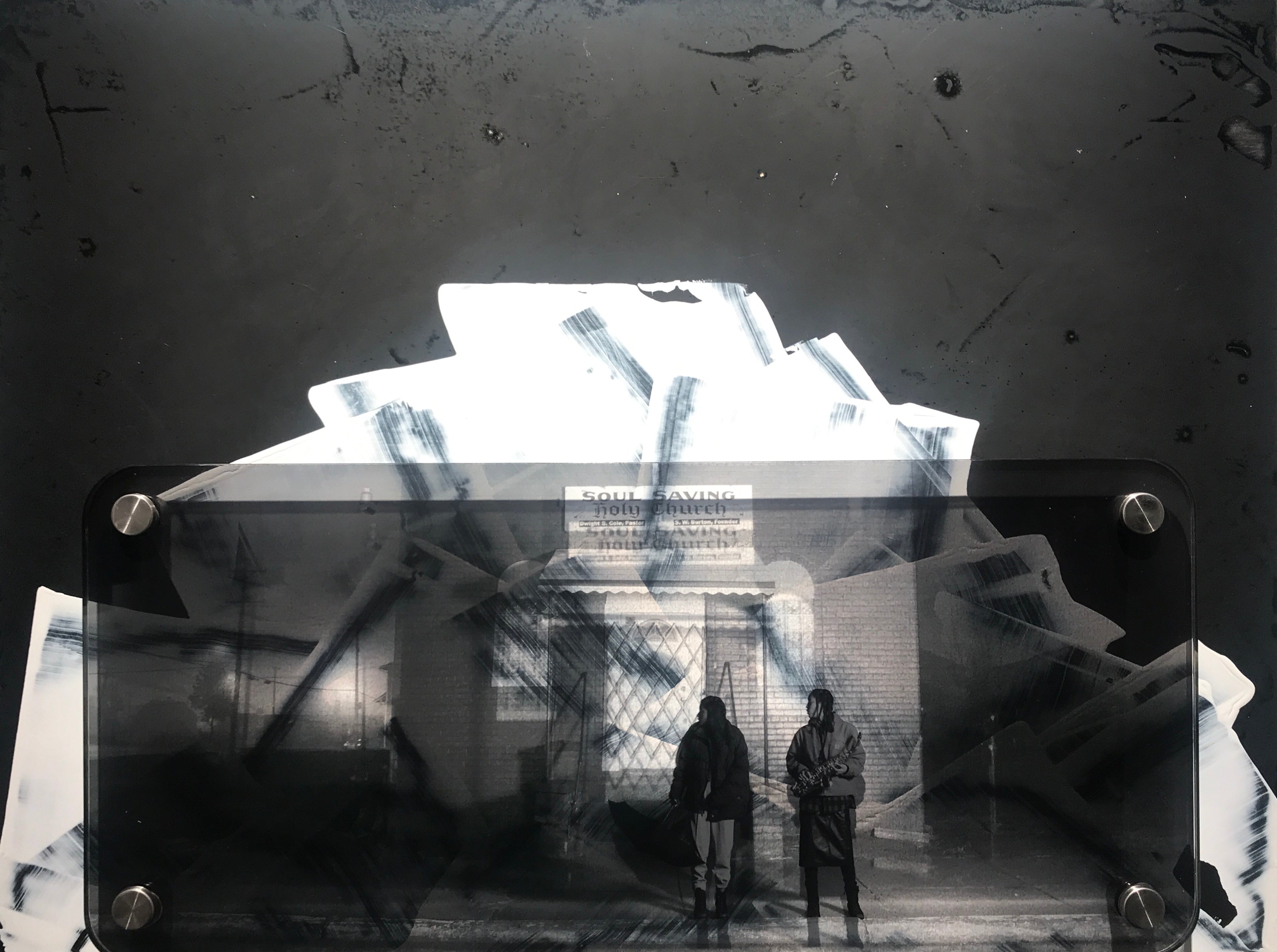 Nic Notion 13. 2018, gloss on canvas, 16 x 16 inches