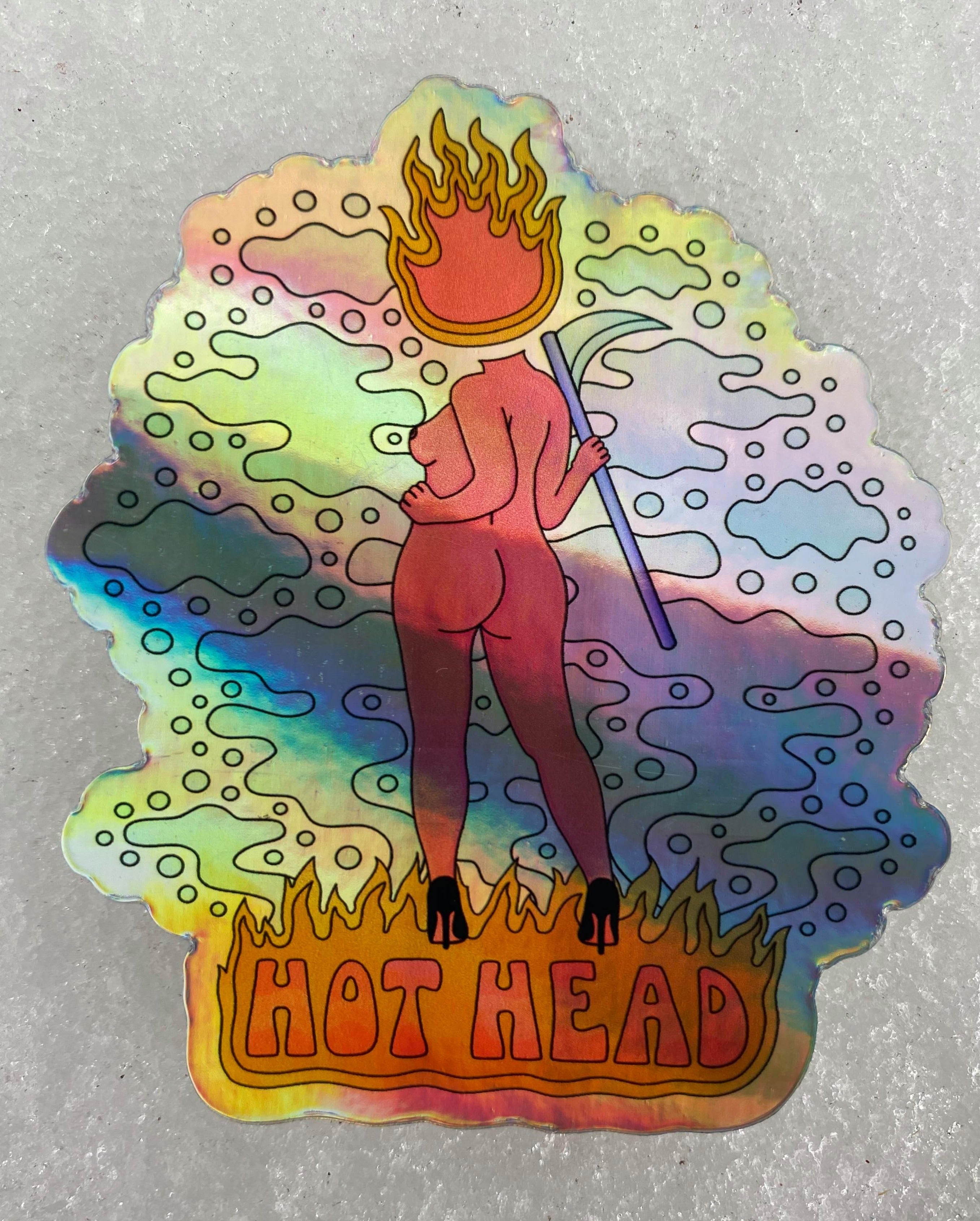 'Hot Head' Sticker