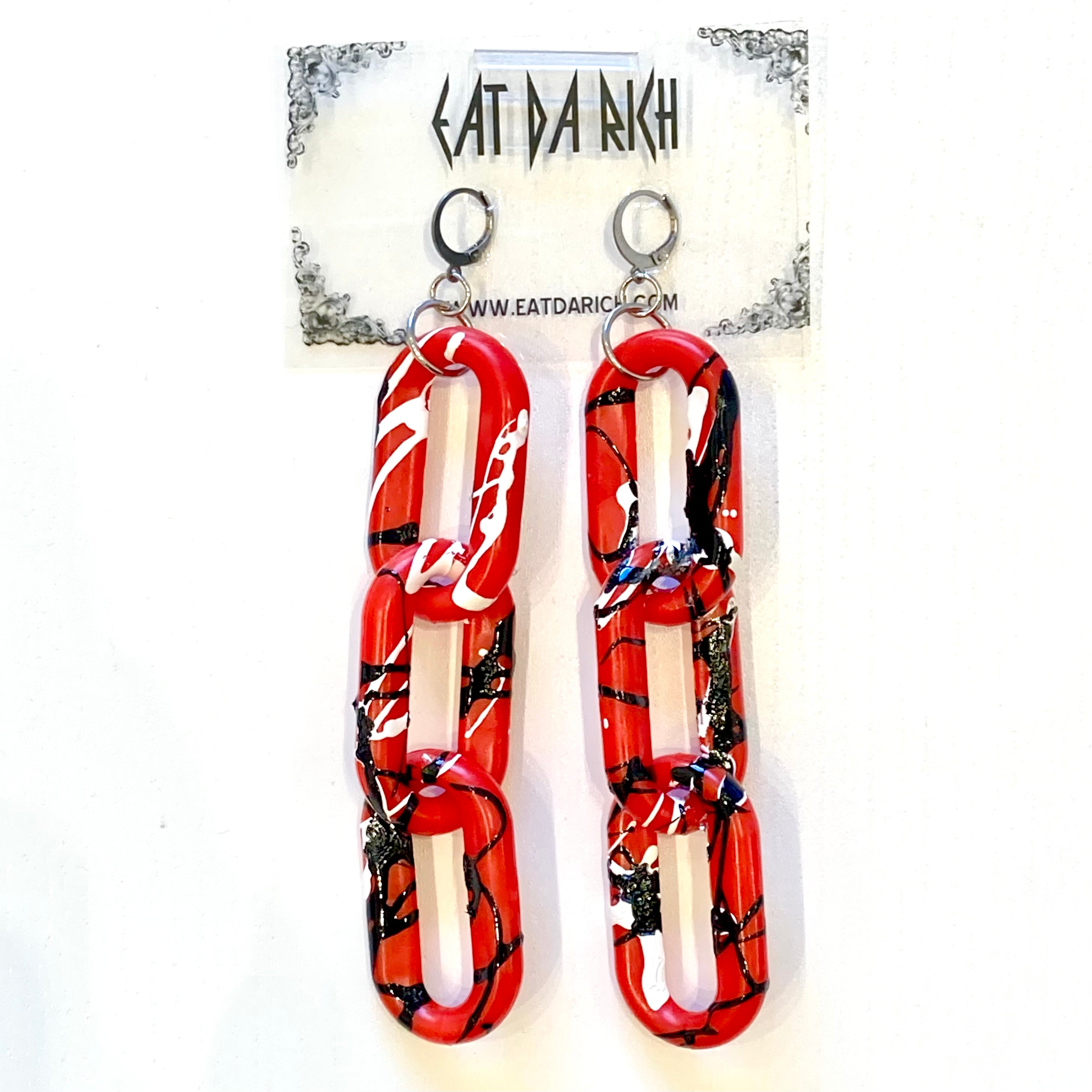 Plastic Chain Link Earrings