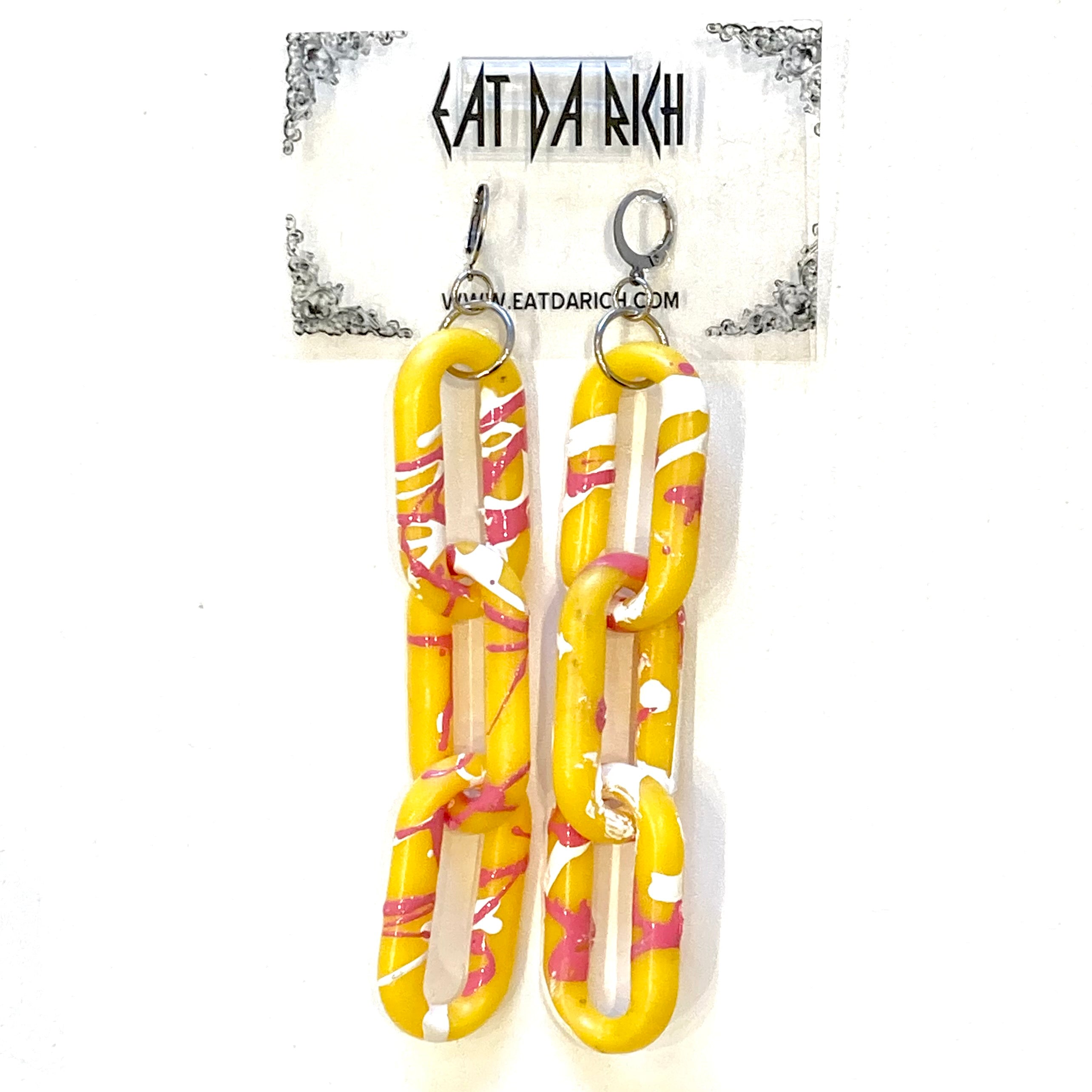 Plastic Chain Link Earrings