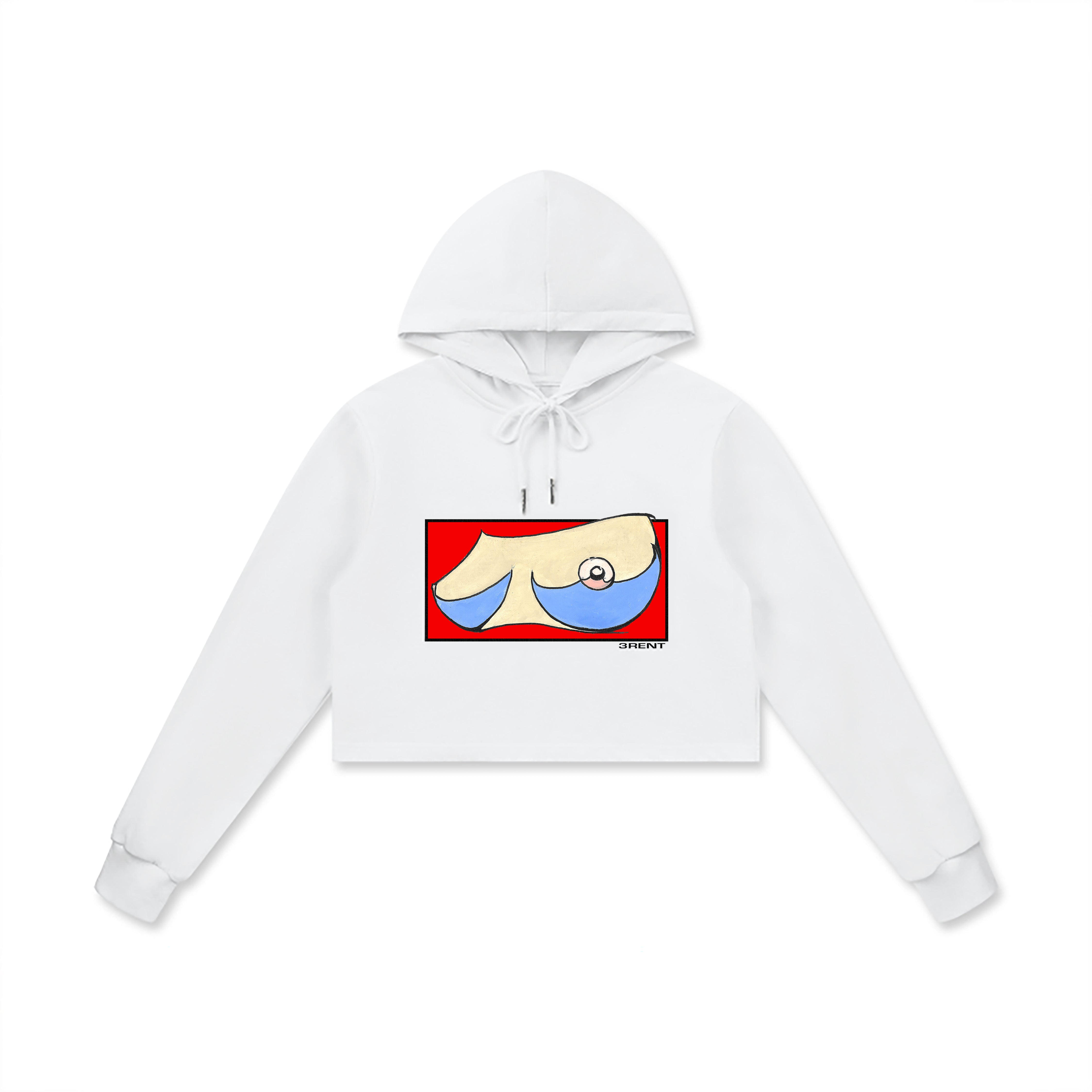 Pop Art ‘Boobs’ Crop Hoodie