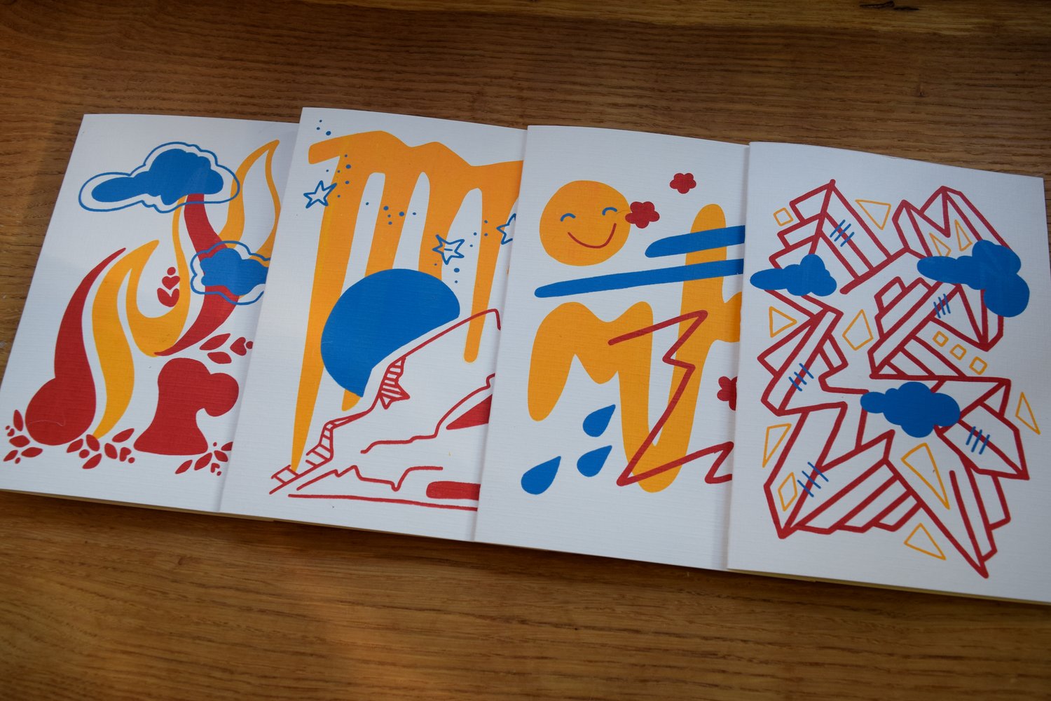 Primary Colored Cards